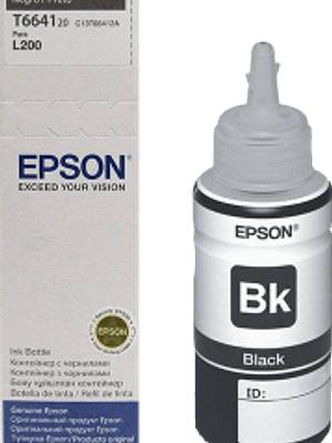 Botella de tinta color negra para multifuncional tinta continua l200, l350, l355
