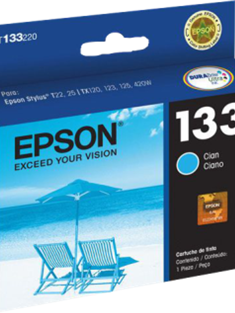 Cartucho de tinta color Cyan para Stylus TX420W, TX120, T22 1