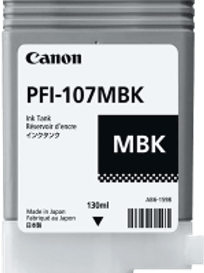 Tanque de tinta color negro mate PFI-107MBK