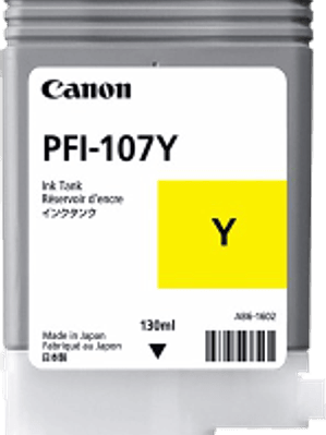 Tanque de tinta color amarillo PFI-107Y