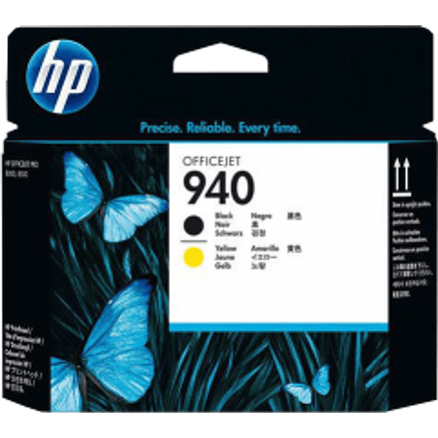 Tinta cabezal HP940 color negro y amarillo.