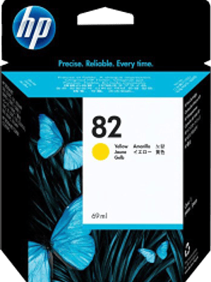 Cartucho de tinta color amarillo No.82 HP Designjet series 500, 800