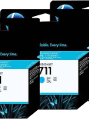 Cartucho de tinta HP 711 color Cyan,para designjet T120 y T520, paquete con 3 tintas. 
