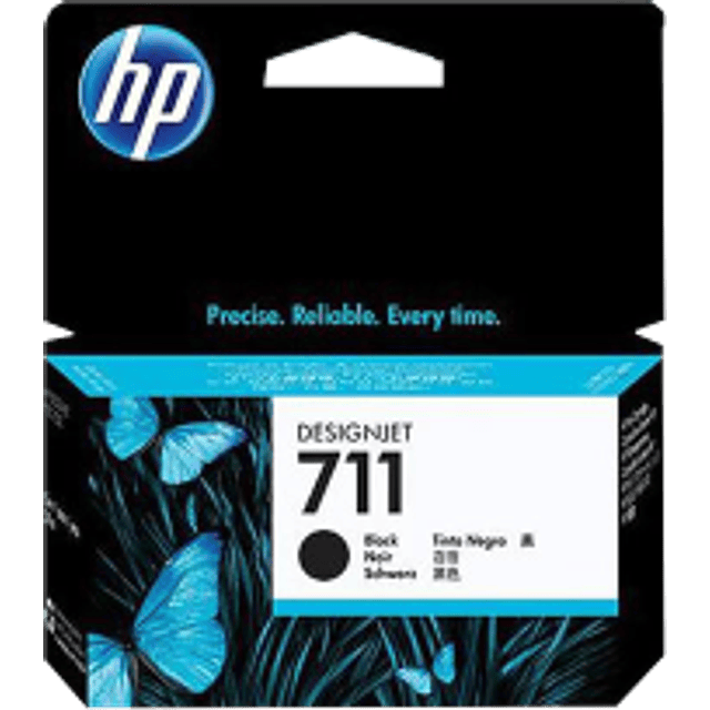 Cartucho de tinta HP 711 para designjet T120 y designjet T520, color negra de 38 ml 