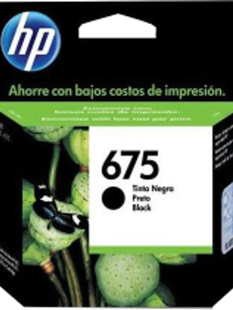 Cartucho de tinta color negro, HP 675 para CN690-A. 1