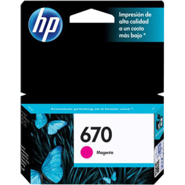 Cartucho de tinta color magenta HP 670, para impresoras HP 5525-4615-4625-3525