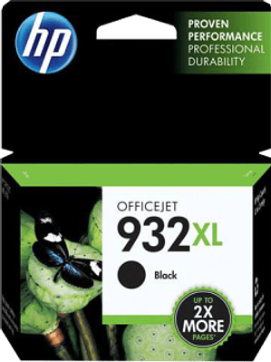 Cartucho de tinta color negra para OfficeJet HP 932Xl