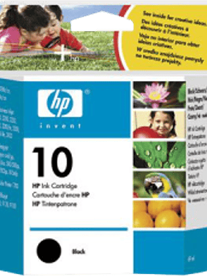 Cartucho de tinta color negro HP 10 Inkjet serie 2000