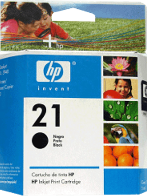 Cartucho de tinta color negro HP 21