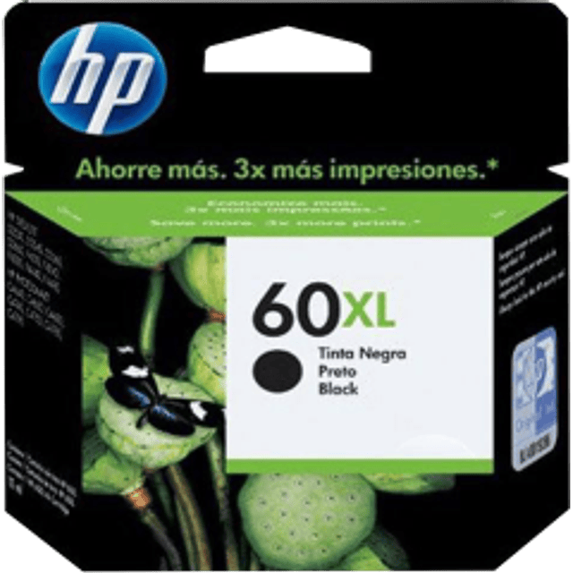 Cartucho de tinta color negro HP 60XL para DeskJet D2530, D2560, F4280