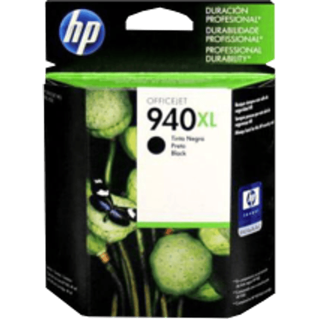 Cartucho de tinta color negro HP940XL.