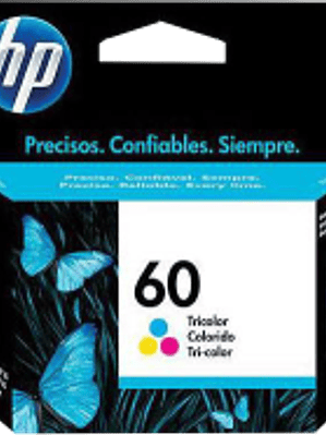 Cartucho de tinta color tricolor HP 60.