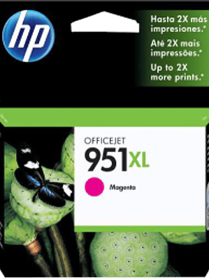 Cartucho de tinta color Magenta HP 951XL.