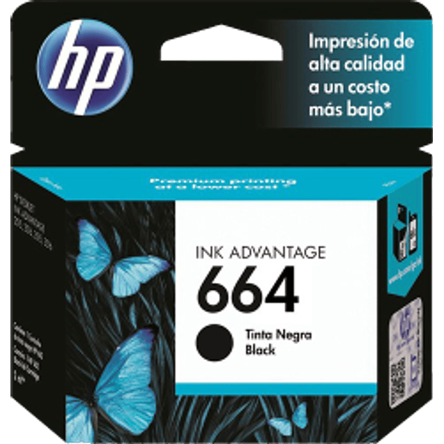 Cartucho de tinta color negro HP 664 ink cartridge