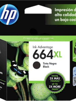 Cartucho de tinta color Negro HP664XL ink cartridge