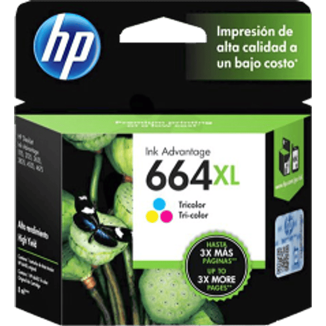 Cartucho de tinta Tricolor HP 664XL ink cartridge