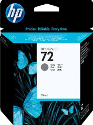 Cartucho de tinta color Gris HP 72 de 69 ml ink cartridge.