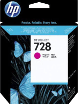Cartucho de tinta color Magenta HP 728 con 40 ml designjet ink cartridge