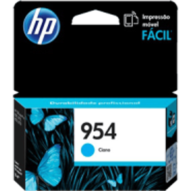Cartucho de tinta color Cyan HP 954 estándar, rendimiento 700 páginas.