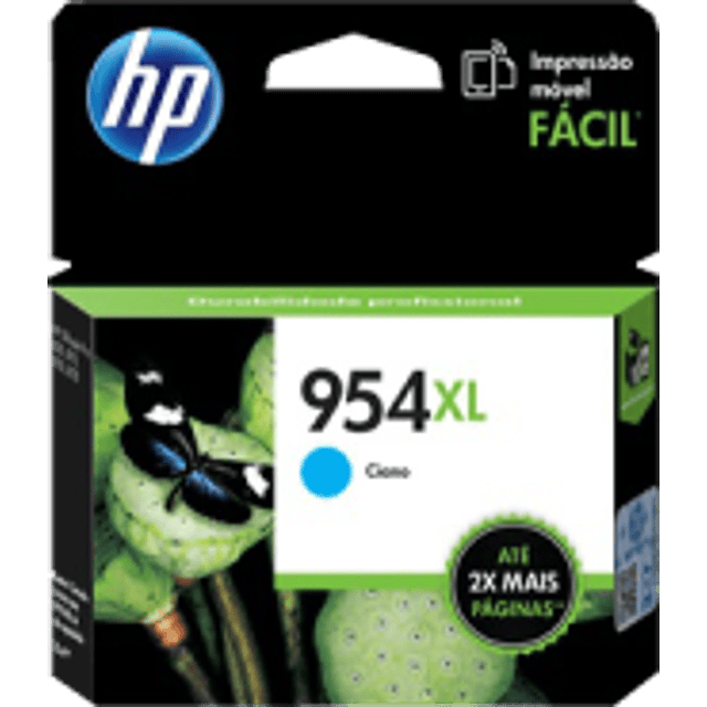 Cartucho de tinta color Cyan HP 954XL de alto formato, rendimiento 1600 páginas.