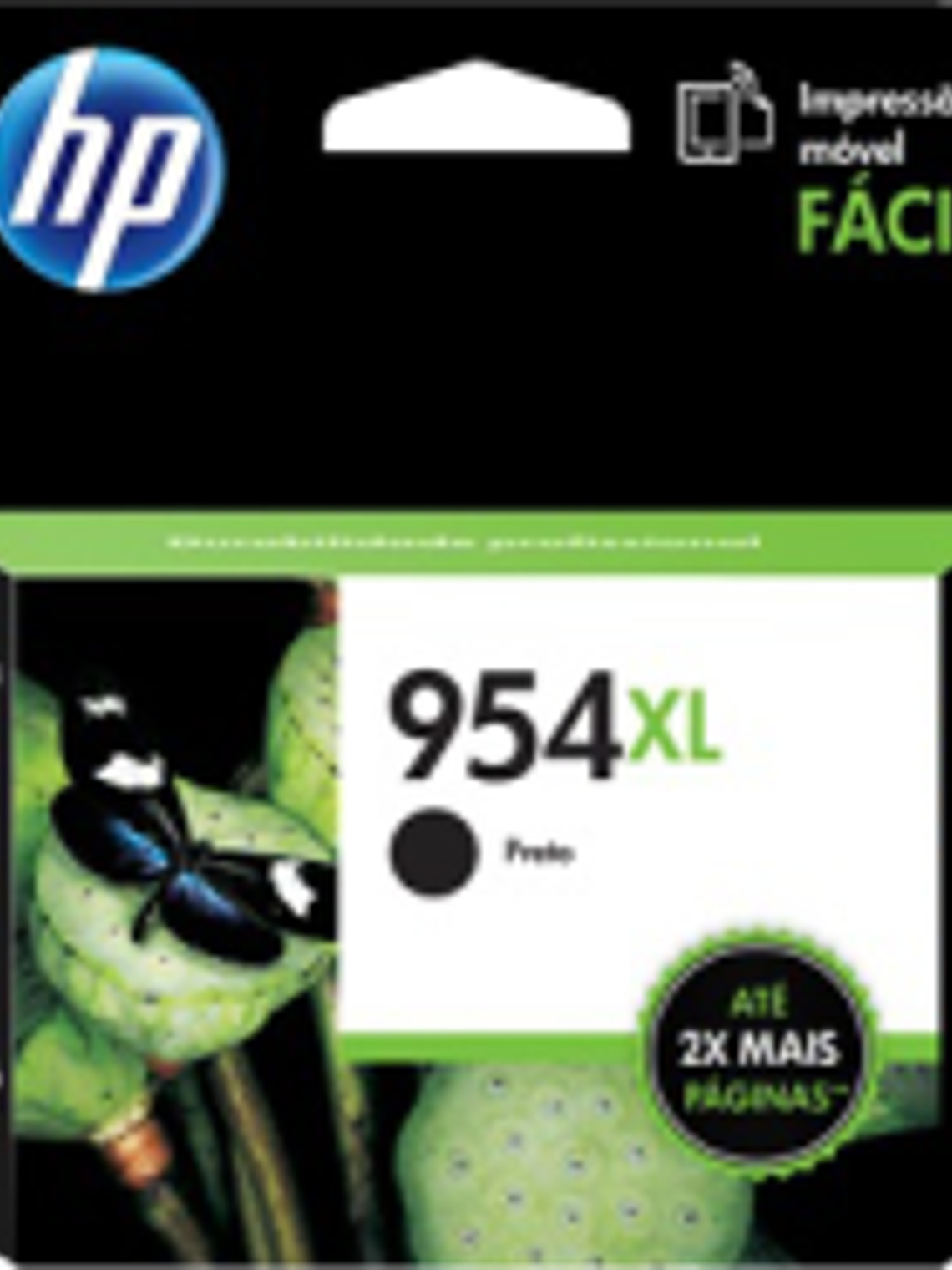 Cartucho de tinta color Negra HP954XL de alto formato, rendimiento 2000 páginas. 1