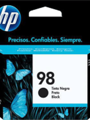 Cartucho de tinta color negra HP 98.