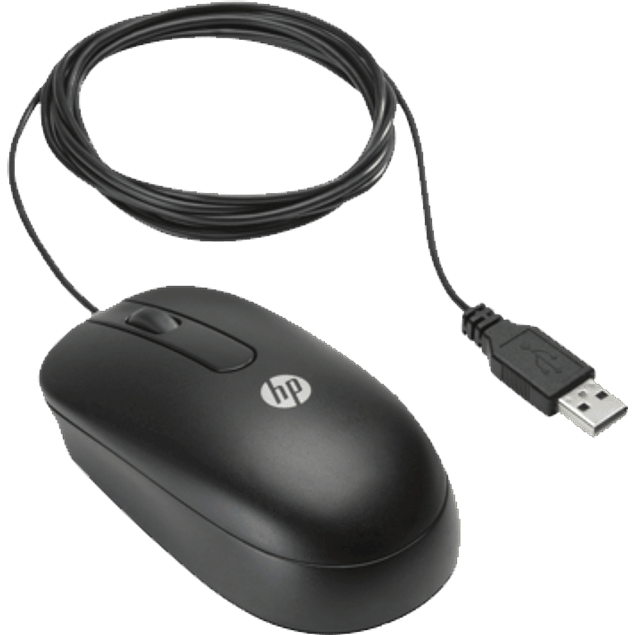 Mouse Óptico color negro HP conexión USB