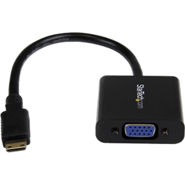 Adaptador VGA a HDMI, USB, macho/hembra, color negro