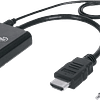 Convertidor video HDMI a SVGA + Audio, color negro