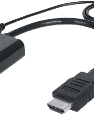 Convertidor video HDMI a SVGA + Audio, color negro