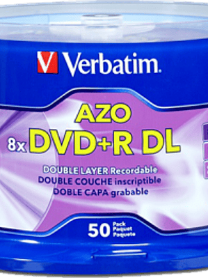 Disco DVD+R DL 8x de 8.5 gb torre con 50 piezas.