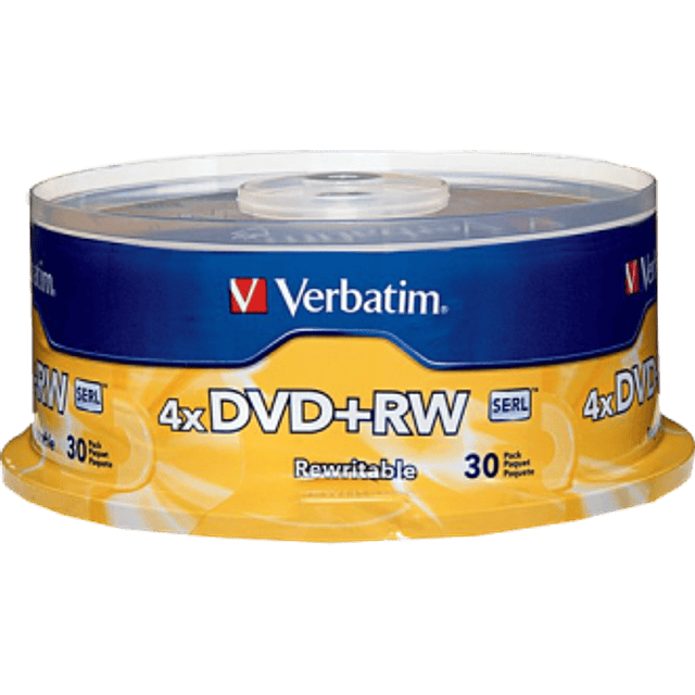 Disco DVD+RW de 4.7 gb 4x torre con 30 piezas