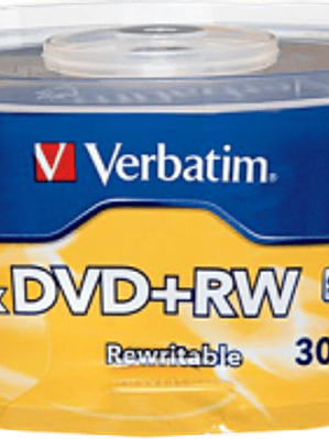 Disco DVD+RW de 4.7 gb 4x torre con 30 piezas