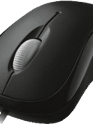 Mouse Óptico básico alámbrico USB color negro