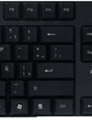 Kit de Teclado y Mouse inalámbrico estándar, color negro