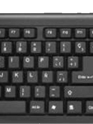 Teclado alámbrico modelo True Basix color negro USB