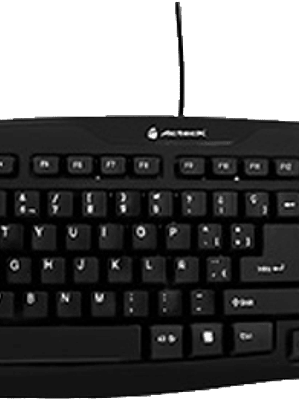 Teclado estándar modelo Slim Pro Desktop AT-2700, conexión USB, color negro