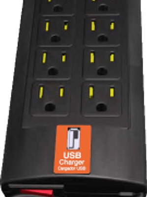 Multicontacto supresor de picos con 8 contactos 