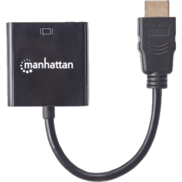 Manhattan Convertidor HDMI Macho - VGA Hembra, color negro