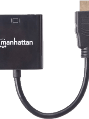 Manhattan Convertidor HDMI Macho - VGA Hembra, color negro