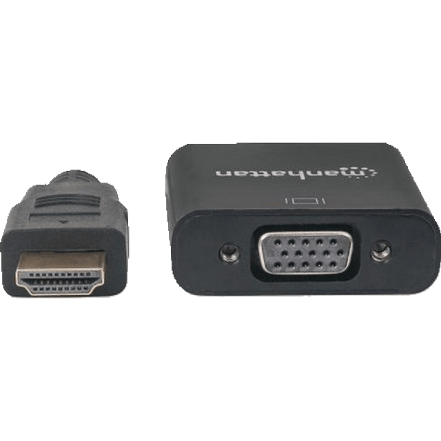 Manhattan Convertidor HDMI Macho - VGA Hembra, color negro