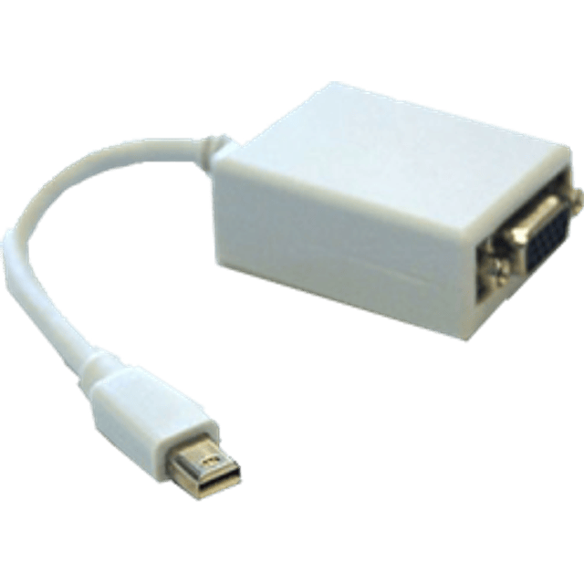 BRobotix Adaptador Mini DisplayPort Macho - VGA Hembra, color blanco