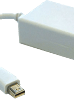 BRobotix Adaptador Mini DisplayPort Macho - VGA Hembra, color blanco