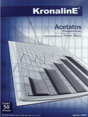 Acetatos tamaño oficio caja con 50 hojas