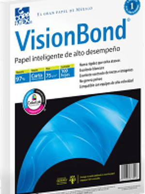 Papel Bond tamaño carta de 97% de blancura, paquete con 500 hojas