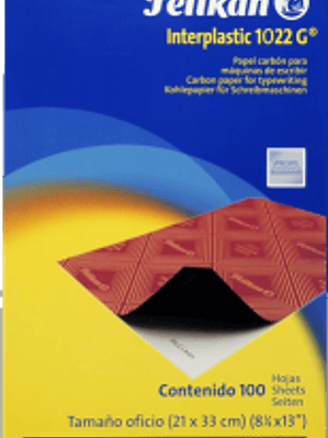 Papel Carbón color negro tamaño Oficio (21x33cm), paquete con 100 hojas.