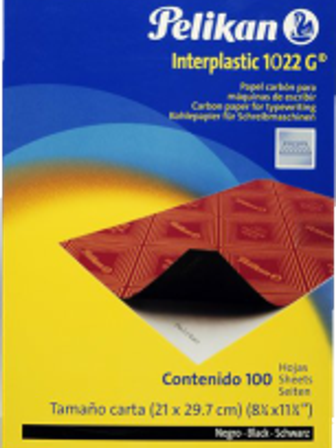 Papel carbón tamaño carta color negro, paquete con 100 hojas 1