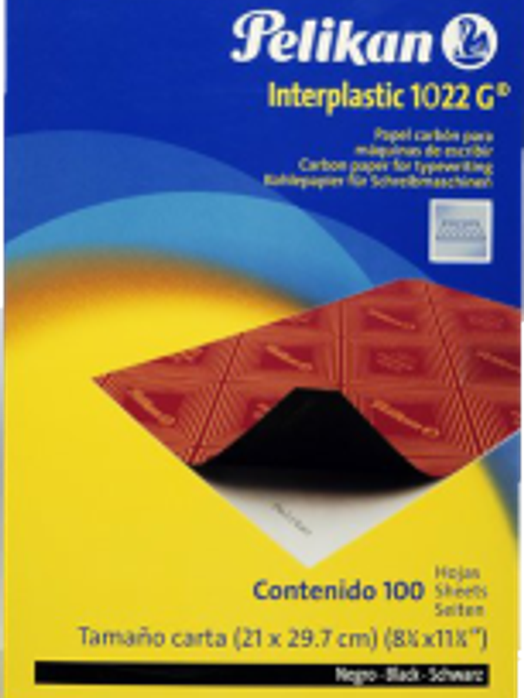 Papel carbón tamaño carta color negro, paquete con 100 hojas 1