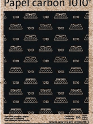 Papel carbón tamaño carta color negro, paquete con 100 hojas