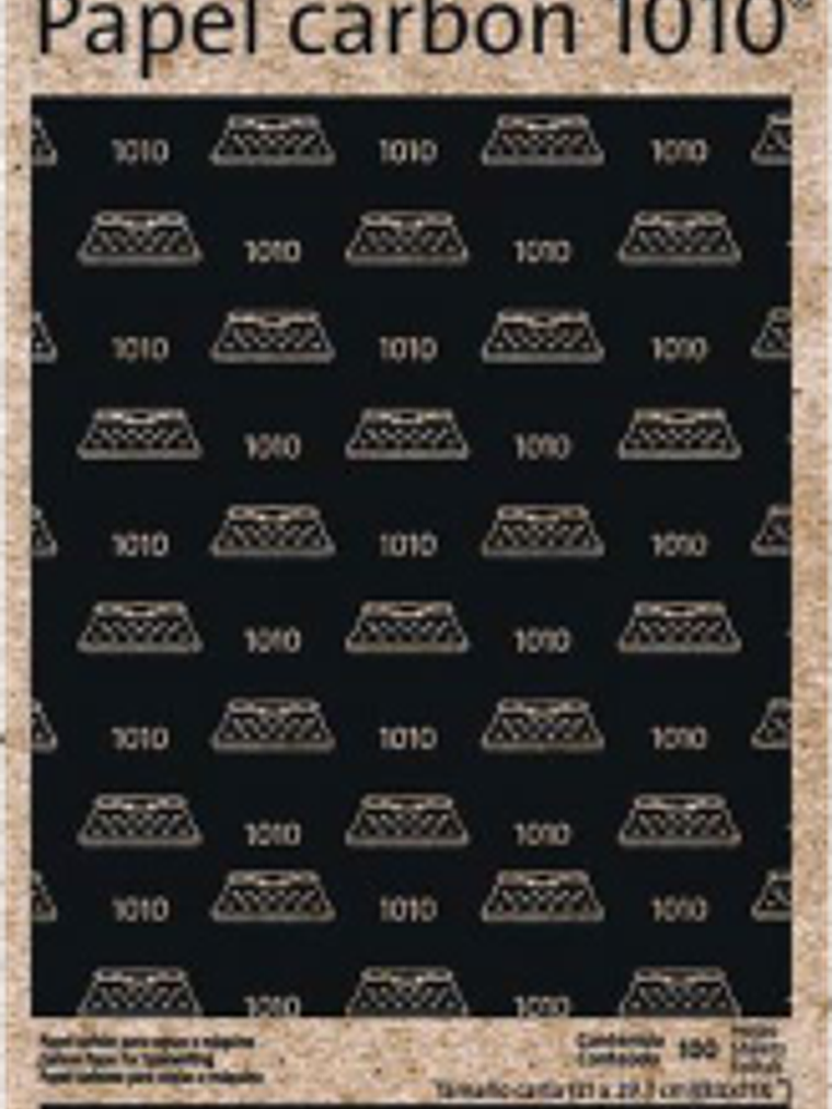 Papel carbón tamaño carta color negro, paquete con 100 hojas 1